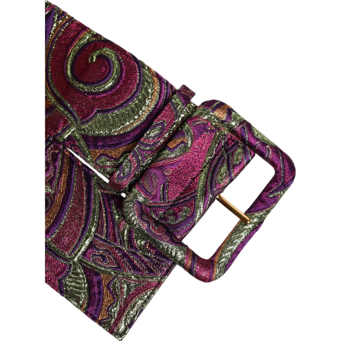 Dolce & Gabbana Multicolor Floral Jacquard Wide Waist Belt WMB494-75