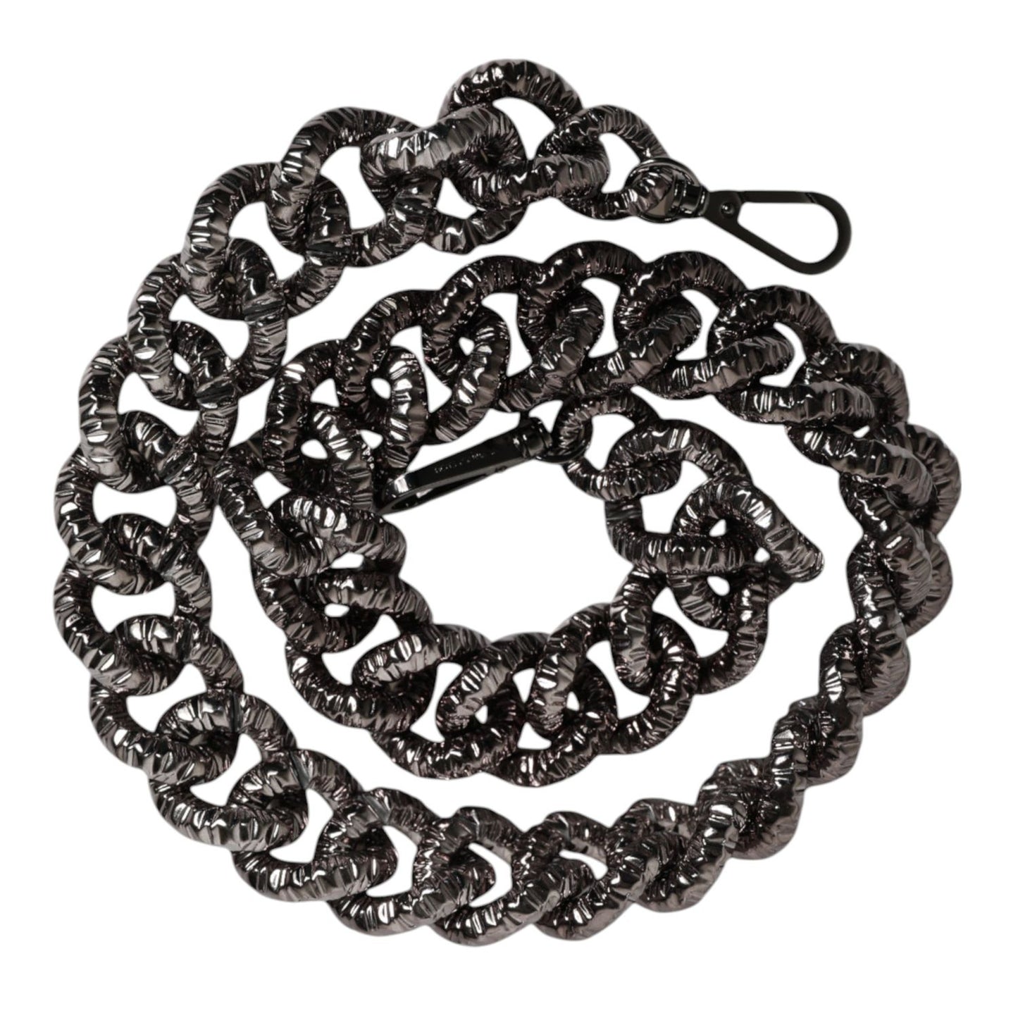 Dolce & Gabbana Black Chain Logo Engraved Bag Shoulder Strap WMB496