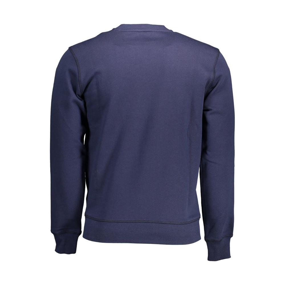 North Sails Blue Cotton Men Sweater North Sails Dark Slate Gray