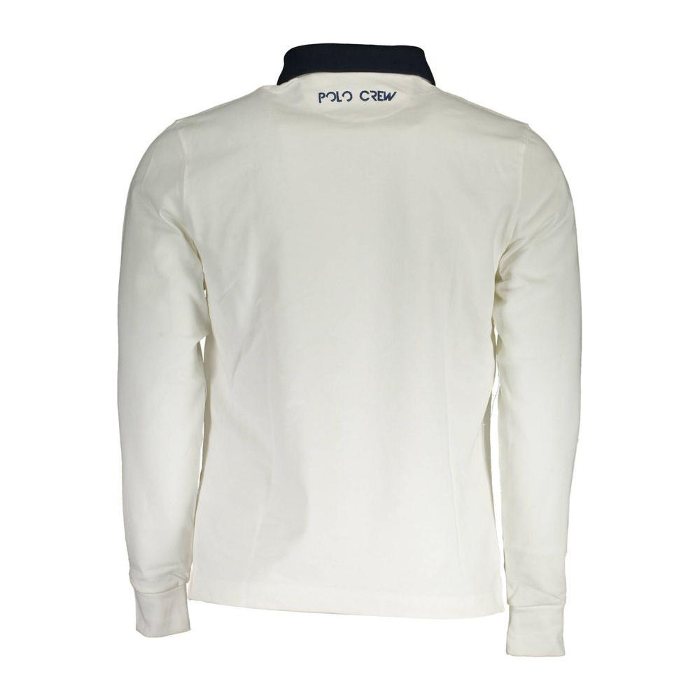 La Martina White Cotton Men Polo Shirt La Martina Light Gray