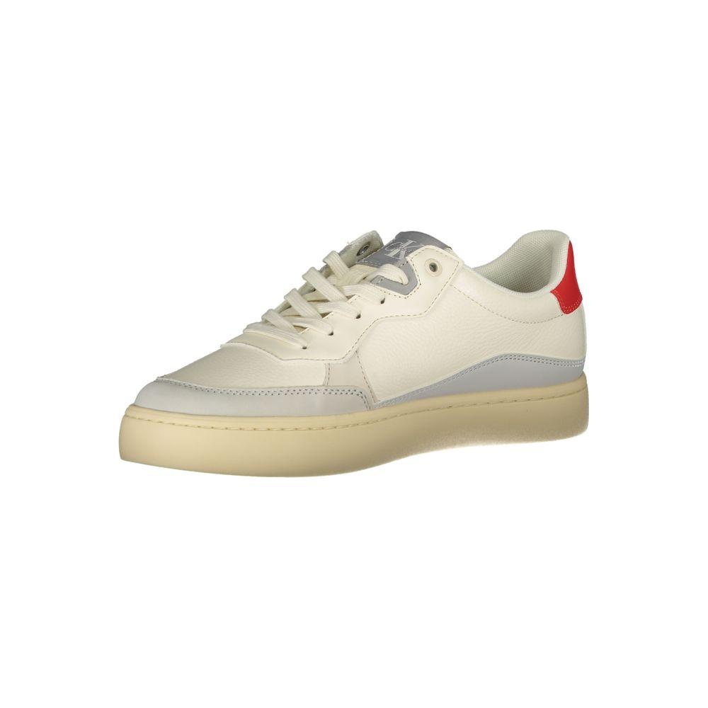 Calvin Klein White Polyester Sneaker Calvin Klein Gray