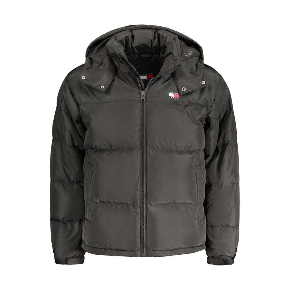 Tommy Hilfiger Black Polyester Men Jacket Tommy Hilfiger Dark Slate Gray
