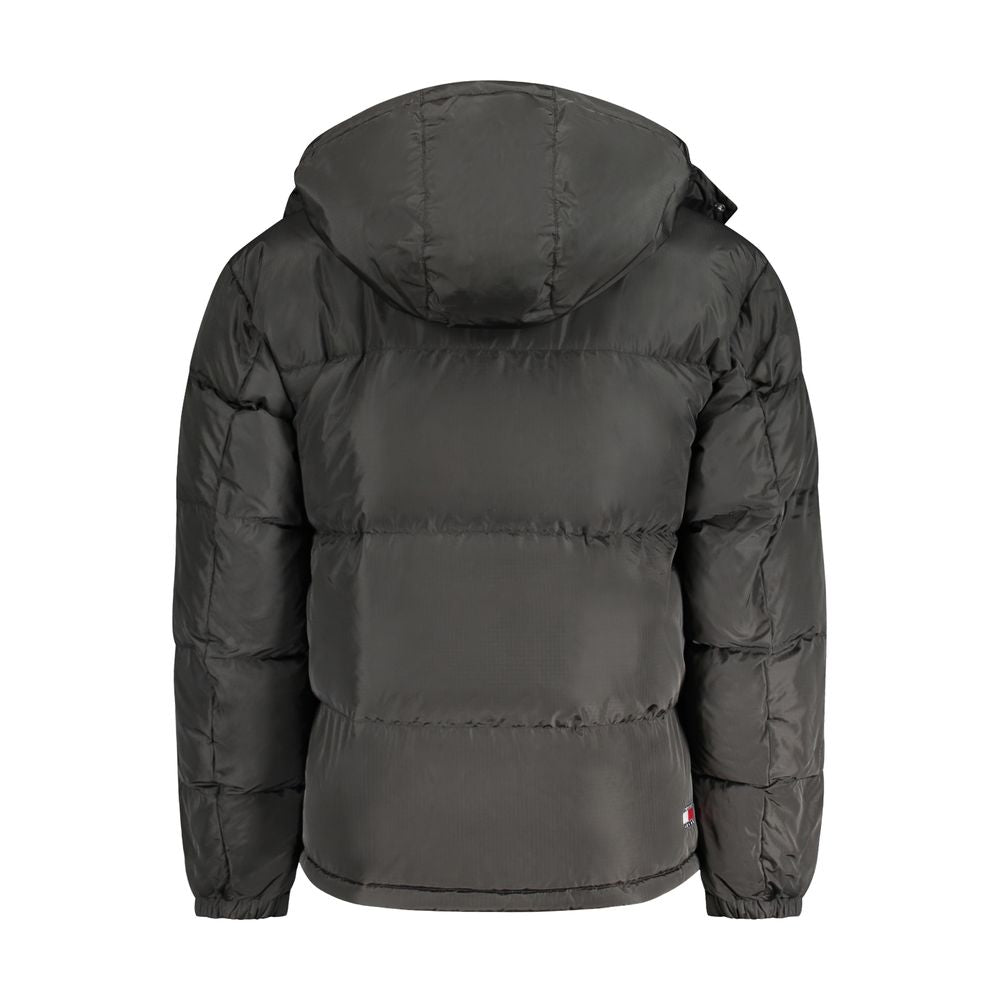 Tommy Hilfiger Black Polyester Men Jacket Tommy Hilfiger Dark Slate Gray