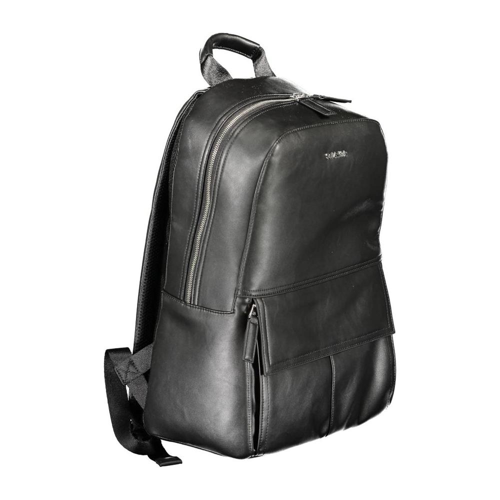 Calvin Klein Black Polyester Men Backpack Calvin Klein Dark Slate Gray