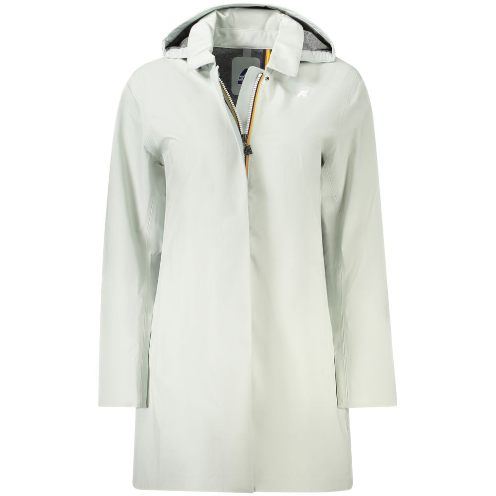 K-WAY Green Polyester Women Coat KW-34216-L