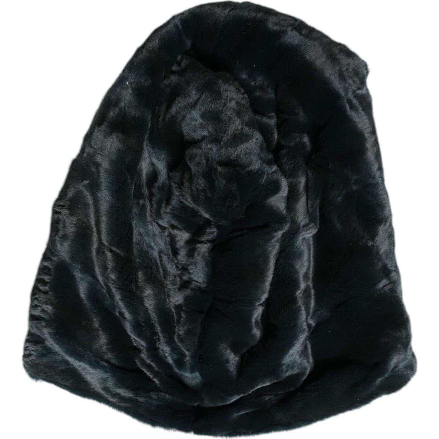 Dolce & Gabbana Black Weasel Fur Womens Beanie Hat Dolce & Gabbana Black