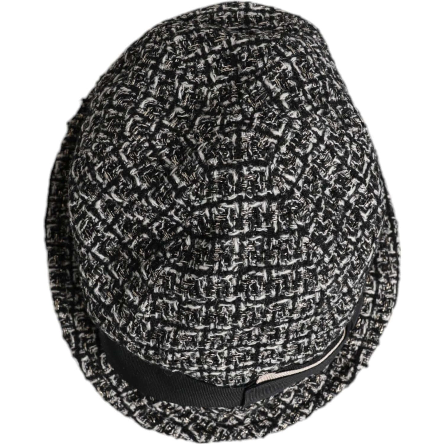 Dolce & Gabbana Black Cotton Blend Bucket Hat Dolce & Gabbana Dark Slate Gray