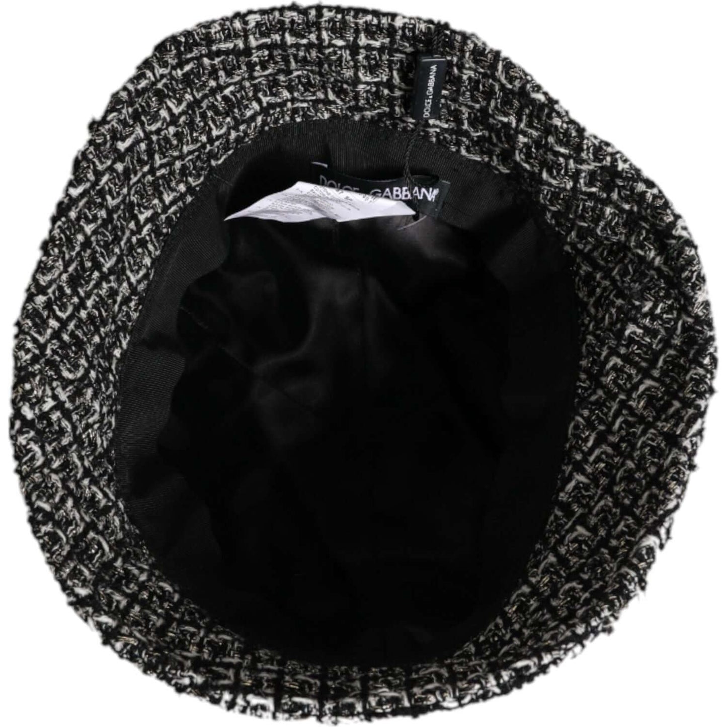 Dolce & Gabbana Black Cotton Blend Bucket Hat Dolce & Gabbana Black