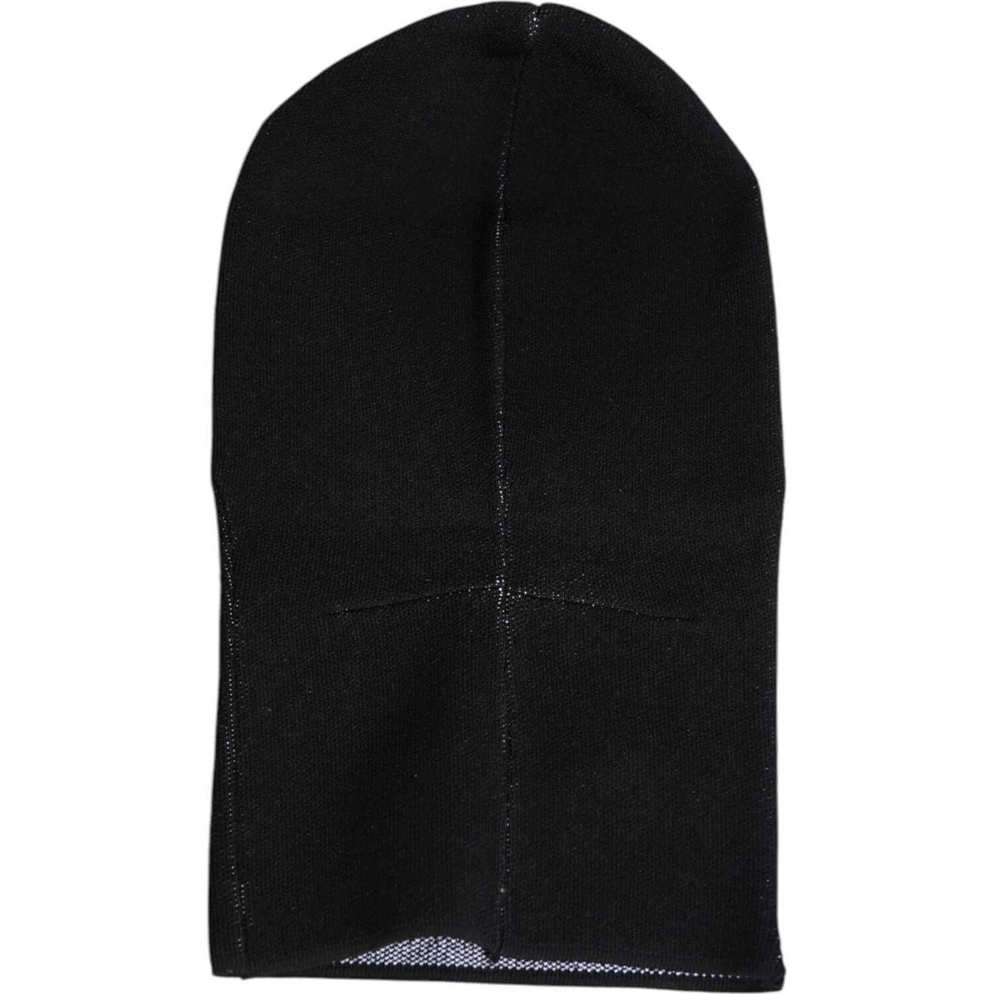 Dolce & Gabbana Black Cashmere Knitted Ski Mask Balaclava Hat Dolce & Gabbana Black
