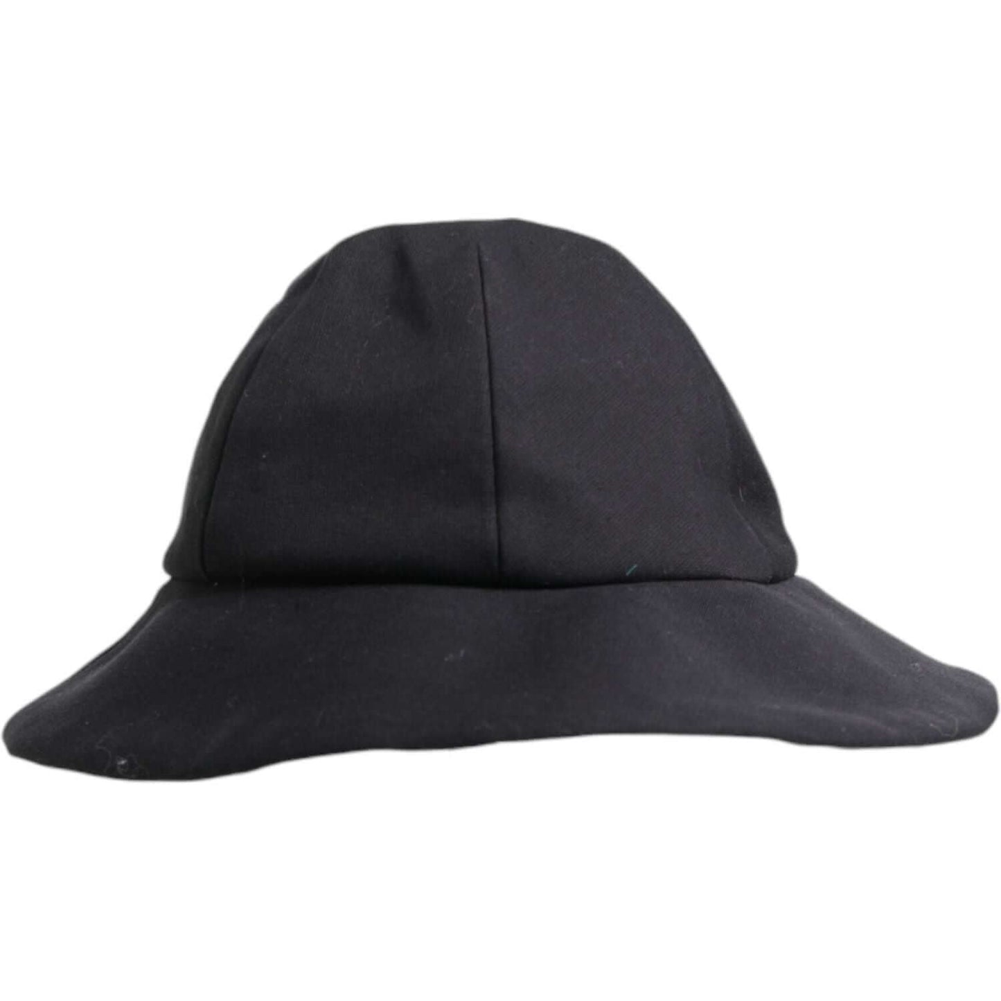 Dolce & Gabbana Black Cotton Wide Brim Bucket Hat Dolce & Gabbana Dark Slate Gray
