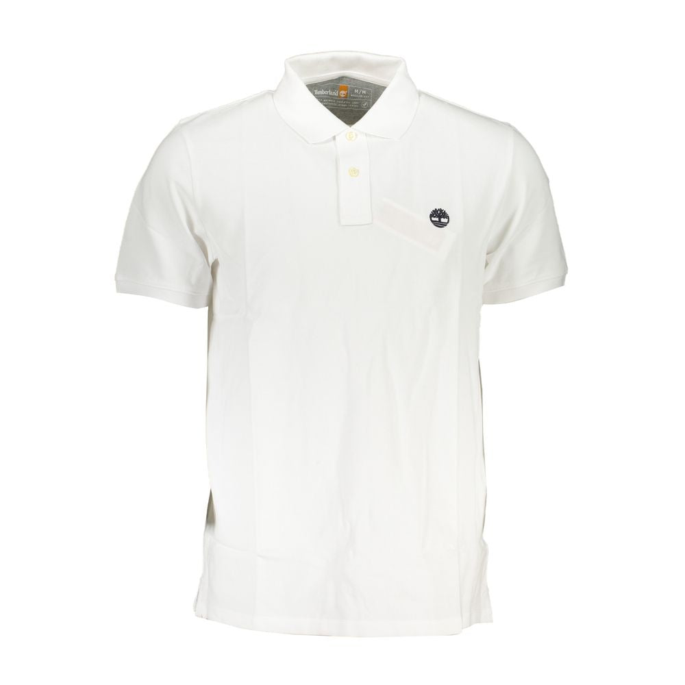 Timberland White Cotton Polo Shirt Timberland White Smoke