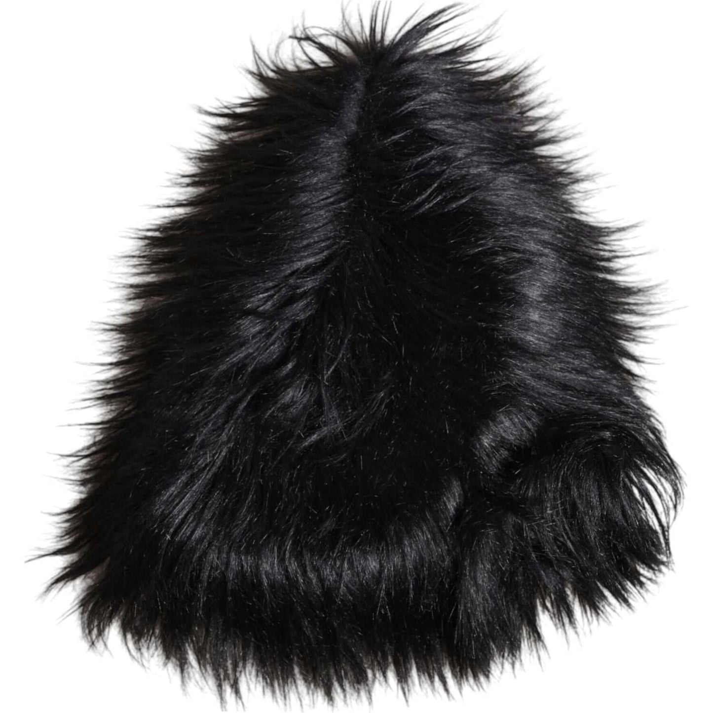 Dolce & Gabbana Black Acrylic Fur Womens Bucket Hat Dolce & Gabbana Black