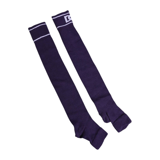 Dolce & Gabbana Purple Cotton DG Logo Print Open Toe Socks