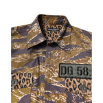 Dolce & Gabbana Brown Leopard Cotton Collared Coat Jacket JKT4126-48