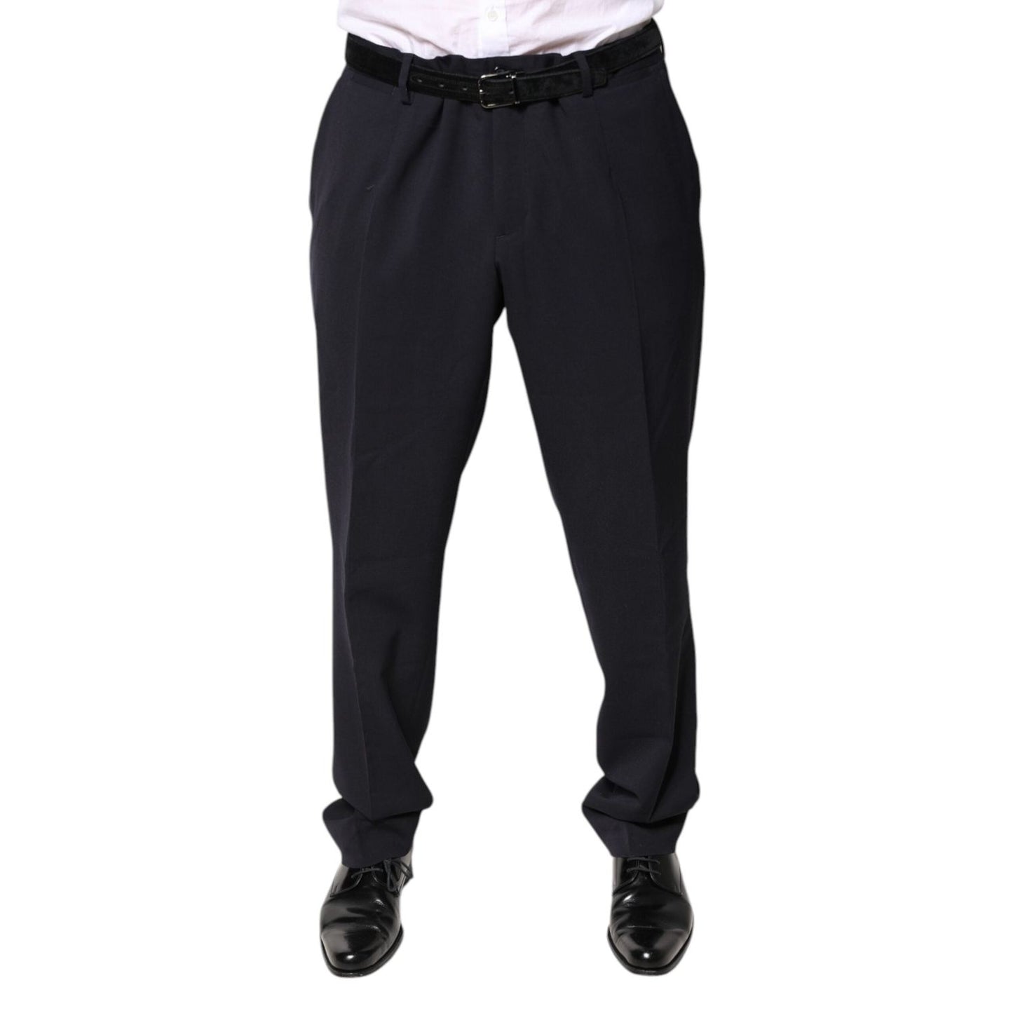 Dolce & Gabbana Black Wool Mid Waist Dress Pants PAN76214-58