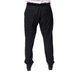 Dolce & Gabbana Black Wool Mid Waist Dress Pants PAN76214-58