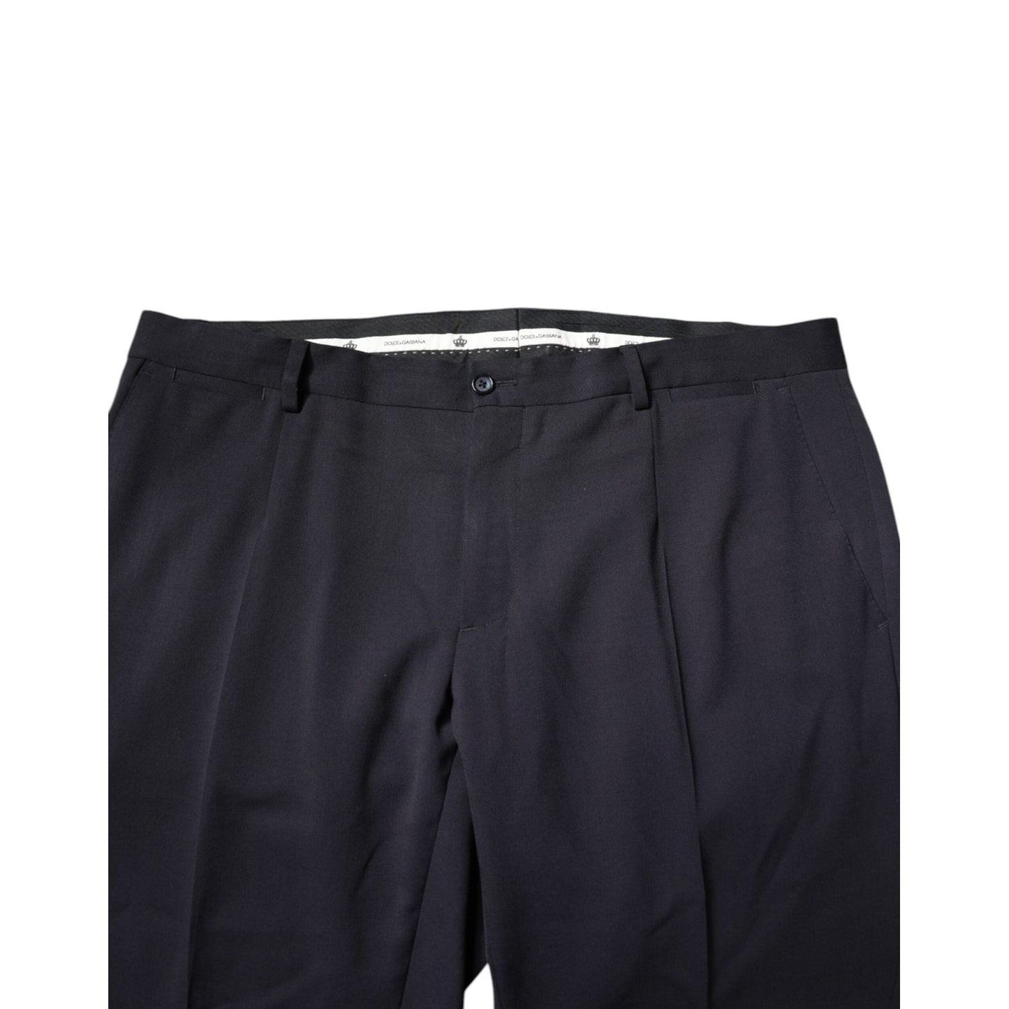 Dolce & Gabbana Black Wool Mid Waist Dress Pants PAN76214-58