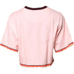 Dolce & Gabbana Pink Print Cotton Short Sleeves Cropped Top TSH878508-36
