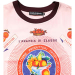 Dolce & Gabbana Pink Print Cotton Short Sleeves Cropped Top TSH878508-36