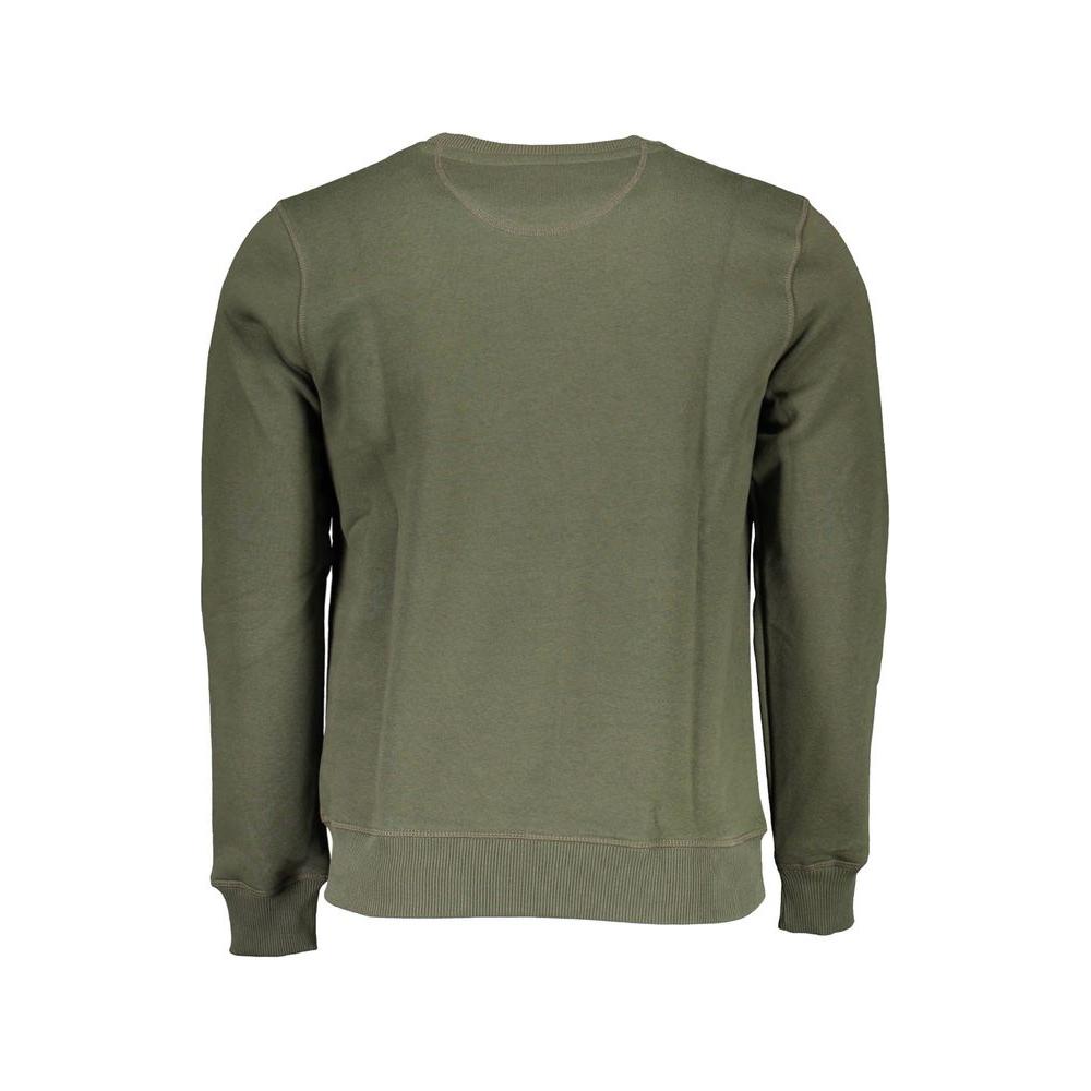 North Sails Green Cotton Men Sweater North Sails Dim Gray