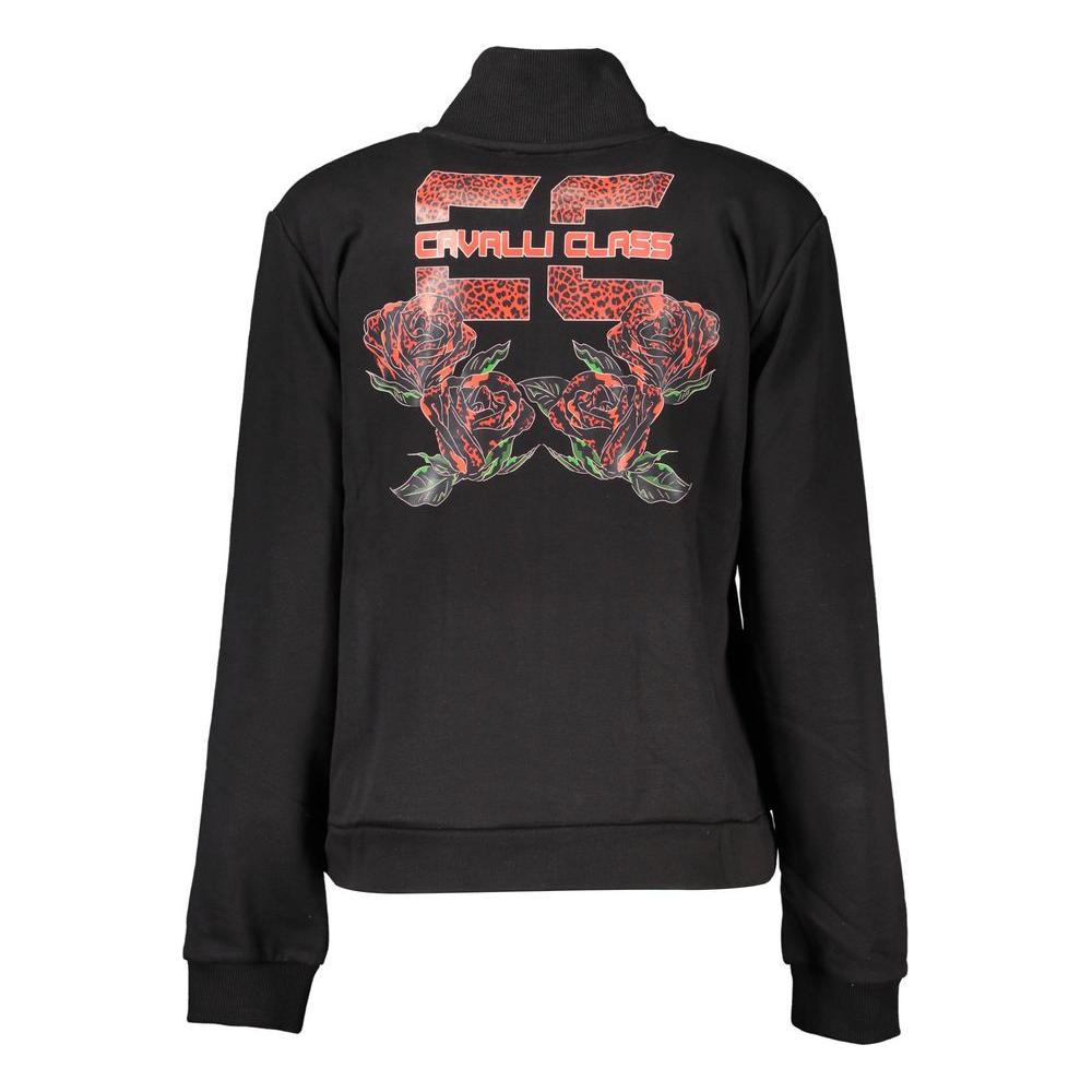 Cavalli Class Black Cotton Women Sweater Cavalli Class Dark Slate Gray