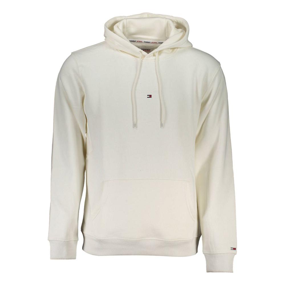 Tommy Hilfiger White Cotton Men Sweater Tommy Hilfiger Light Gray