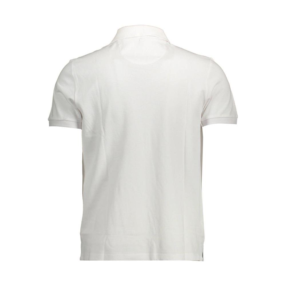 North Sails White Cotton Men Polo Shirt North Sails Light Gray