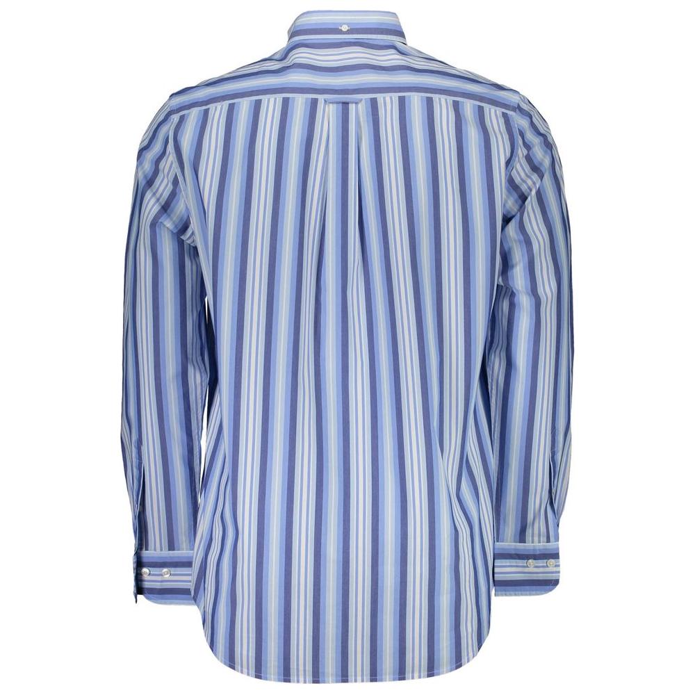 Gant Light Blue Cotton Men Shirt Gant Dark Gray