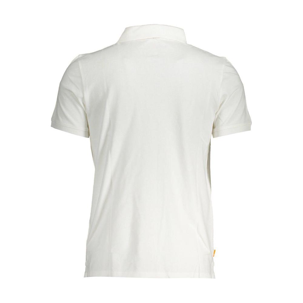 Timberland White Cotton Men Polo Shirt Timberland Light Gray