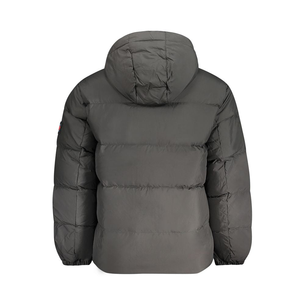 Tommy Hilfiger Black Polyester Men Jacket Tommy Hilfiger Dim Gray
