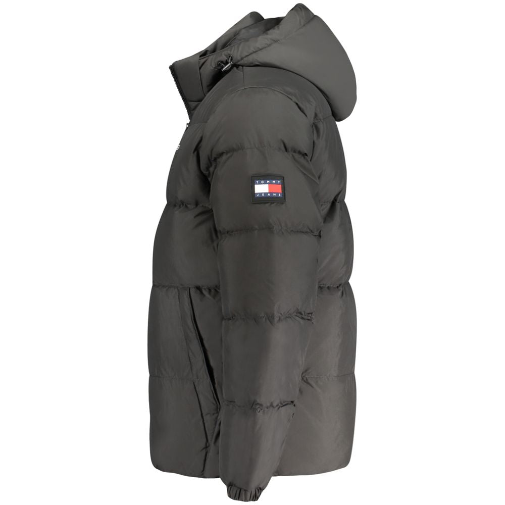 Tommy Hilfiger Black Polyester Men Jacket Tommy Hilfiger Dark Slate Gray
