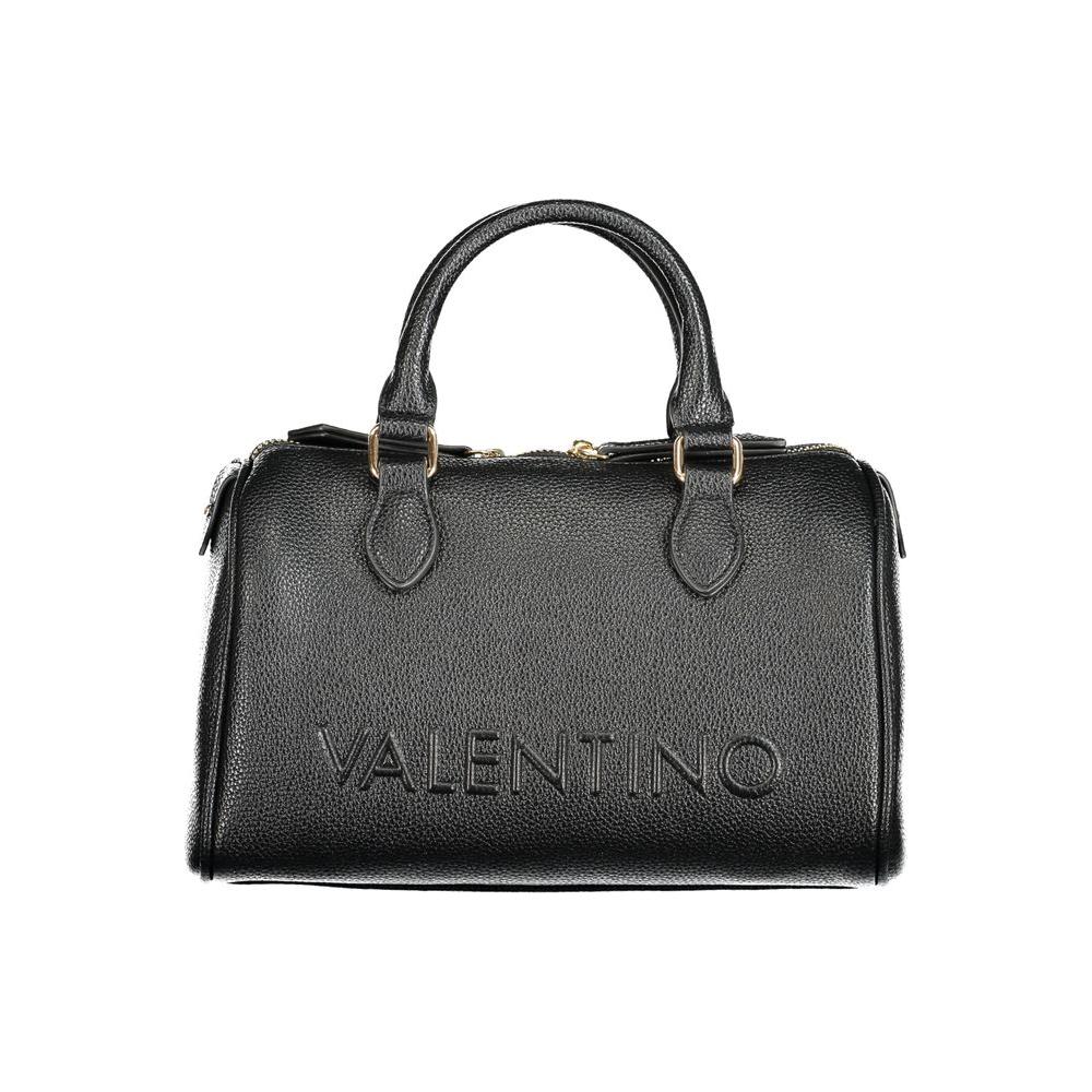 Valentino Bags black women handbag in polyethylene with two handles and detachable shoulder strap showcasing luxury design.