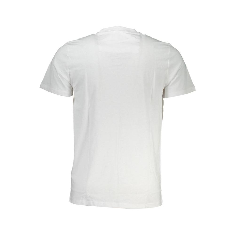 Cavalli Class White Cotton T-Shirt Cavalli Class Light Gray