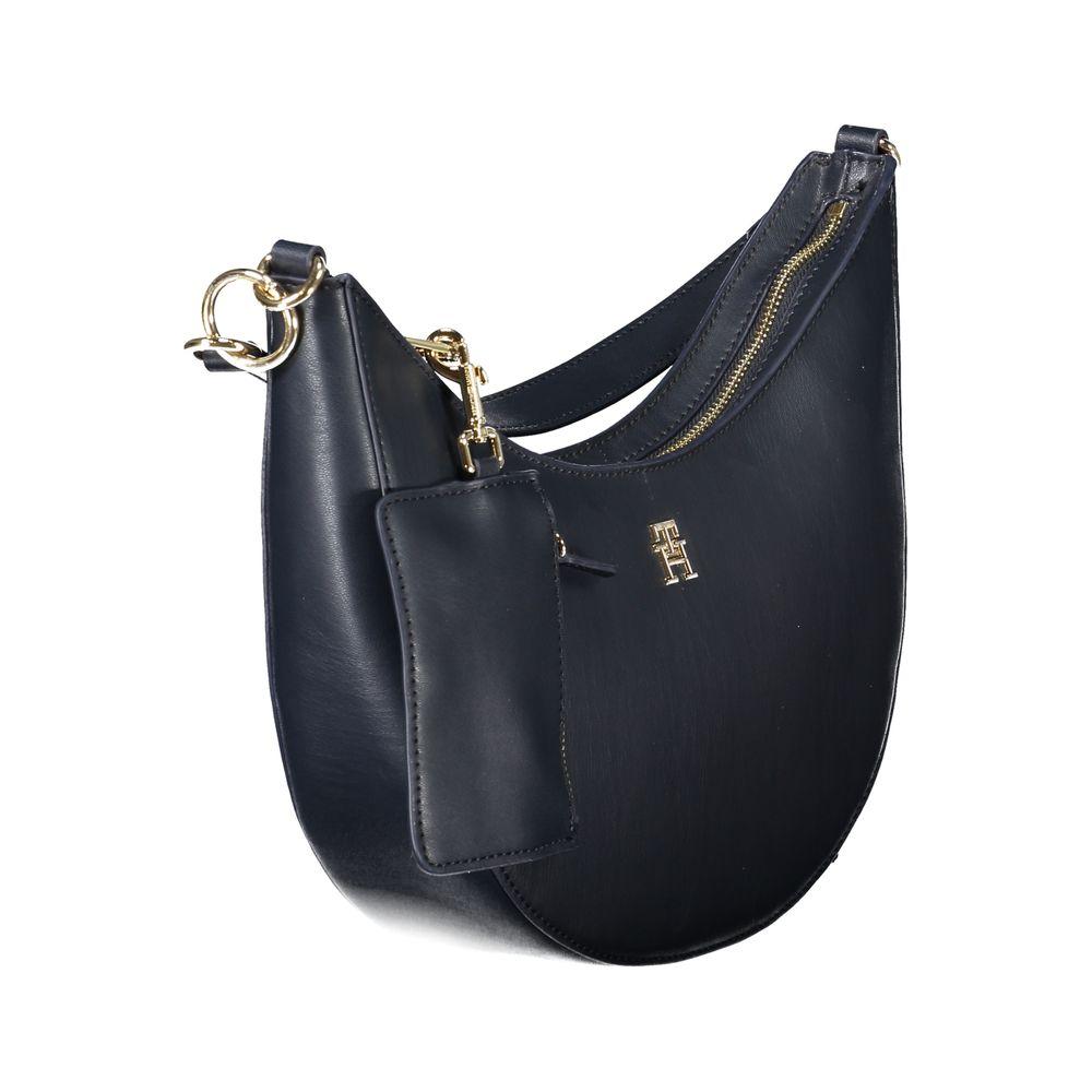 Tommy Hilfiger Blue Women Handbag with Adjustable Strap and Coin Purse