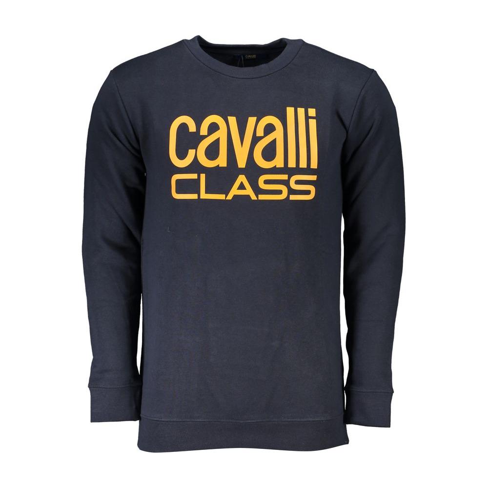 Cavalli Class Blue Cotton Sweater Cavalli Class Dark Slate Gray