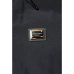 Dolce & Gabbana Black Nylon Full Zip Hooded Parka Jacket
