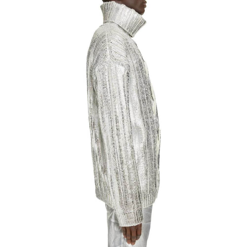 Balmain Brown Wool Men Turtleneck Sweater BA-15360-M