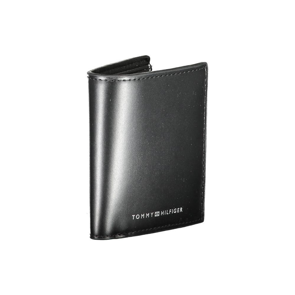Tommy Hilfiger Black Leather Men Wallet Tommy Hilfiger Dark Slate Gray
