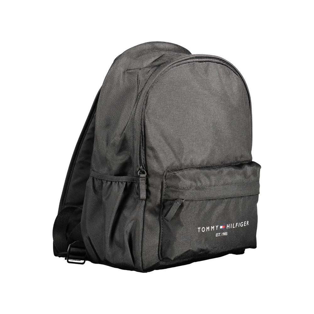 Tommy Hilfiger Black Polyester Men Backpack Tommy Hilfiger Dark Slate Gray