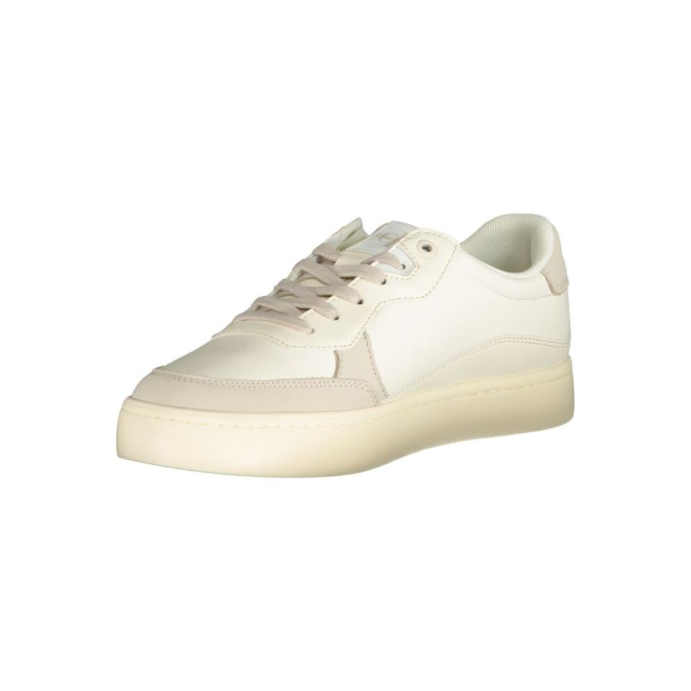 Calvin Klein Elegant White Sneakers with Contrast Accents Calvin Klein Light Gray