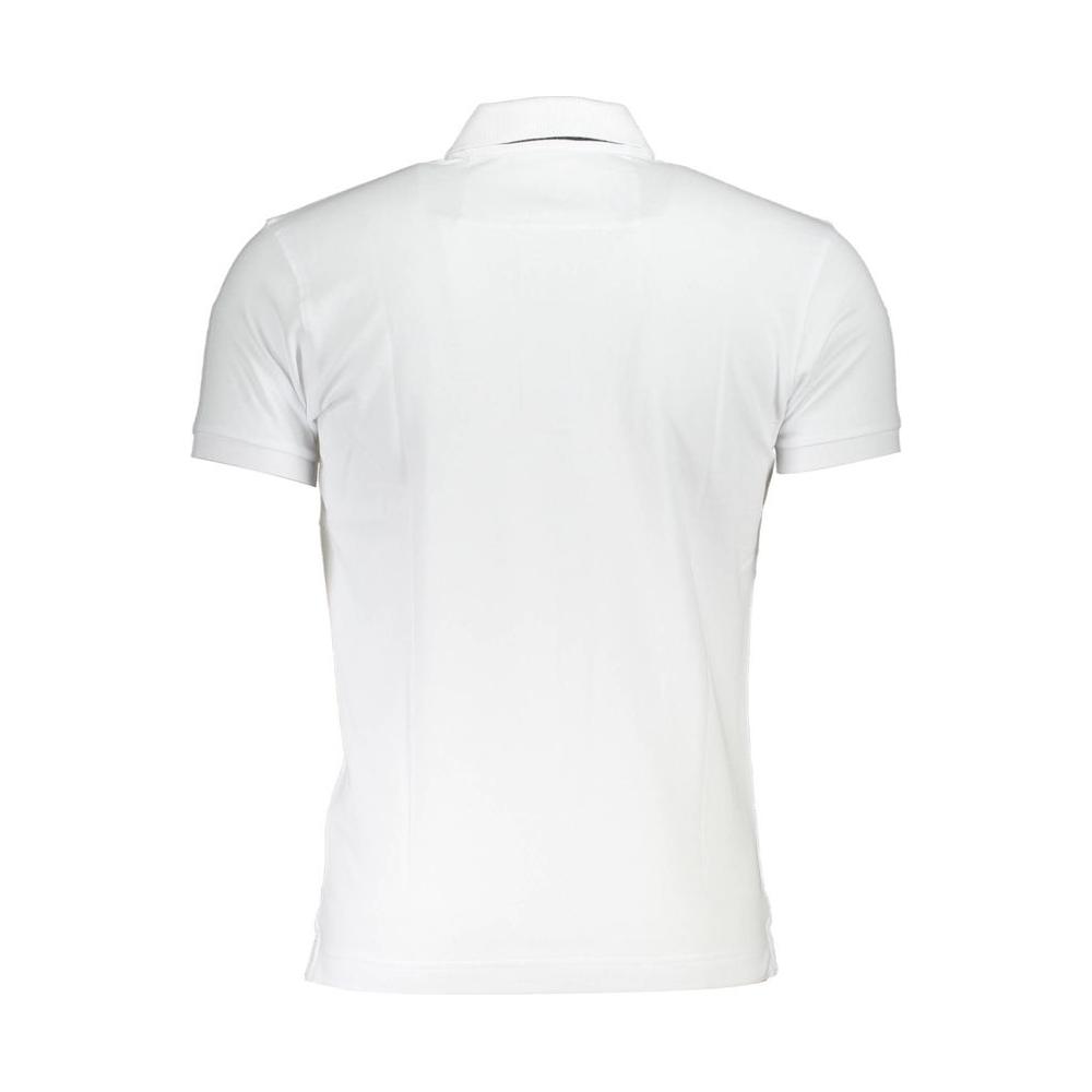 La Martina White Cotton Men Polo Shirt La Martina Lavender