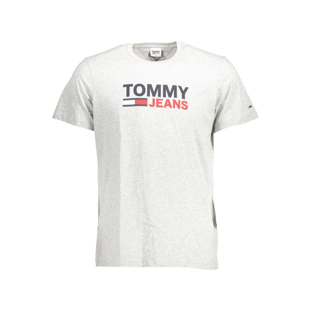 Tommy Hilfiger Gray Cotton Men T-Shirt Tommy Hilfiger Beige