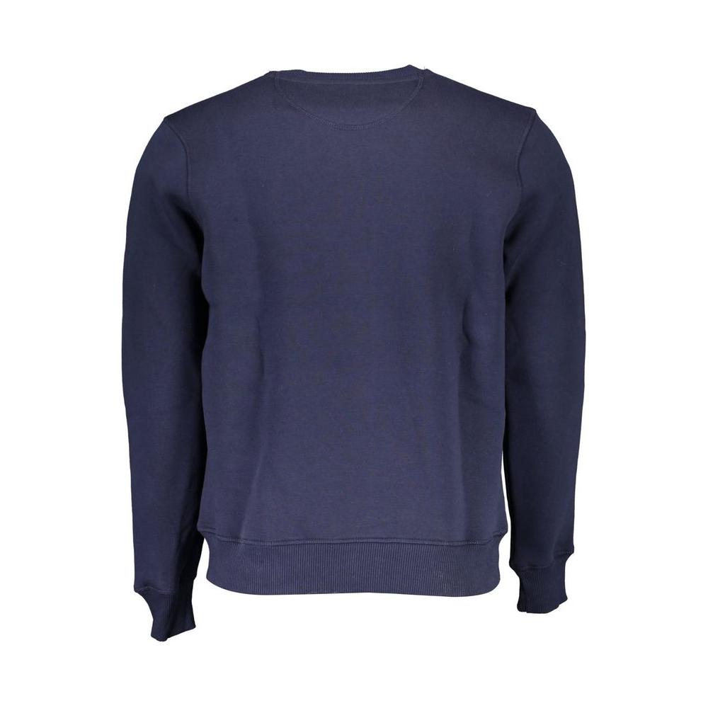 North Sails Blue Cotton Men Sweater North Sails Dark Slate Gray