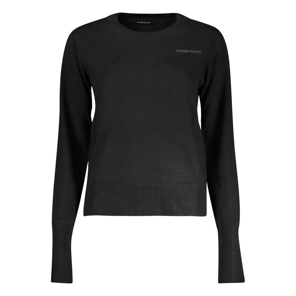 Guess Jeans Black Polyester Sweater Guess Jeans Black