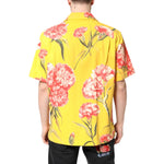 Dolce & Gabbana Yellow Floral Men Button Down Casual Shirt TSH90327-40