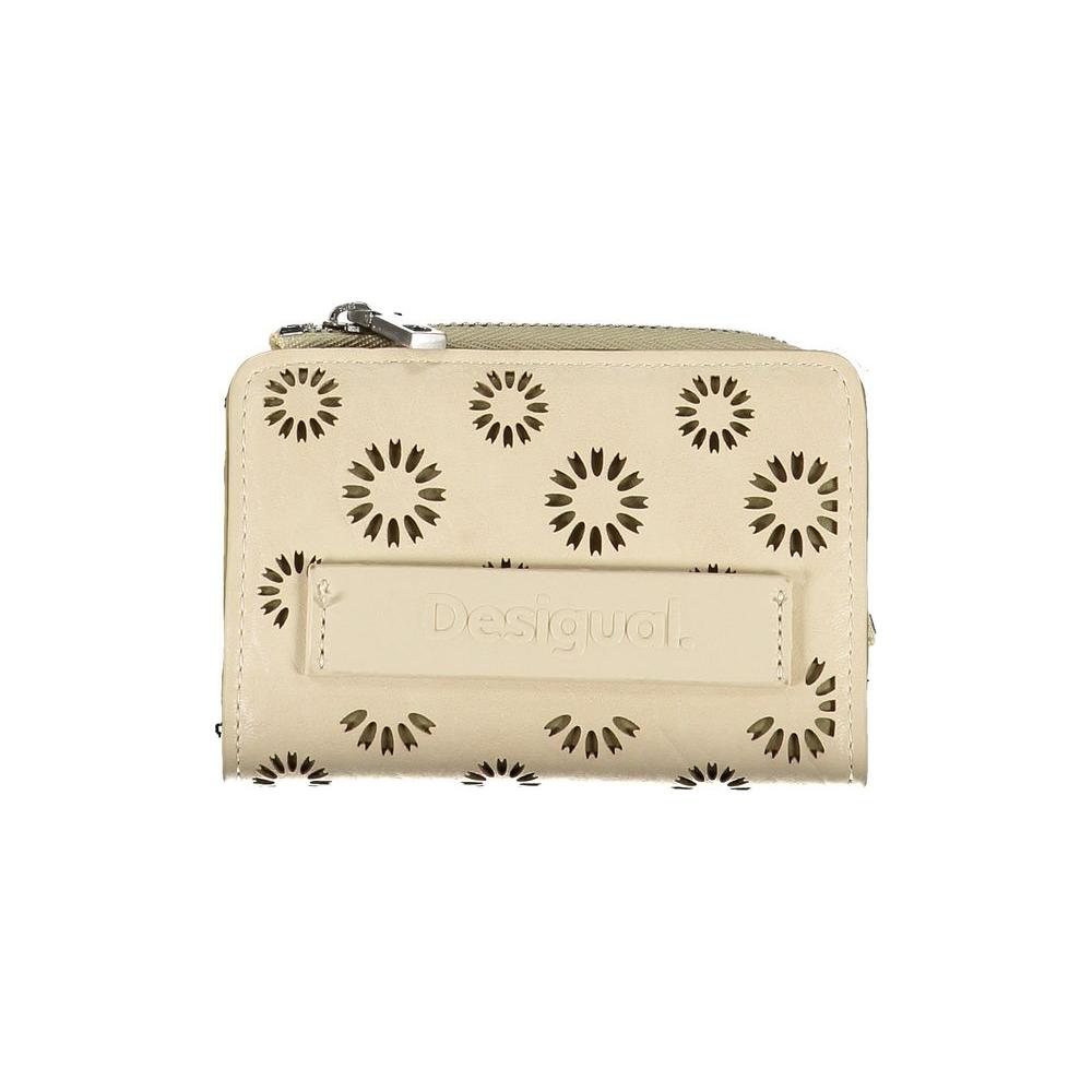 Desigual Beige Polyethylene Wallet Desigual Wheat
