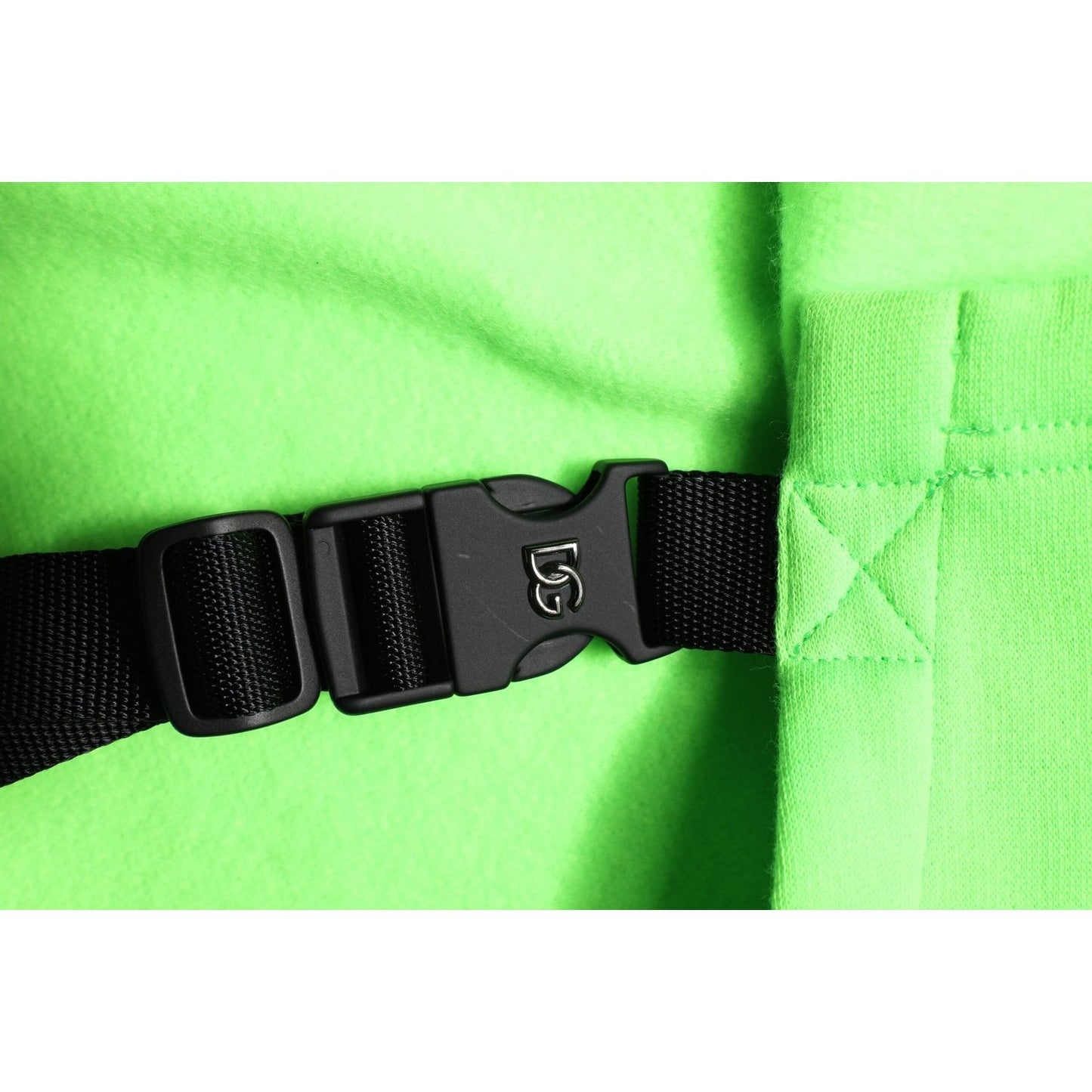 Dolce & Gabbana Green Polyester Hooded Sportswear Vest Sweater TSH90317