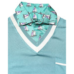 Dolce & Gabbana Green Printed Collared Short Sleeve T-shirt TSH87808-44