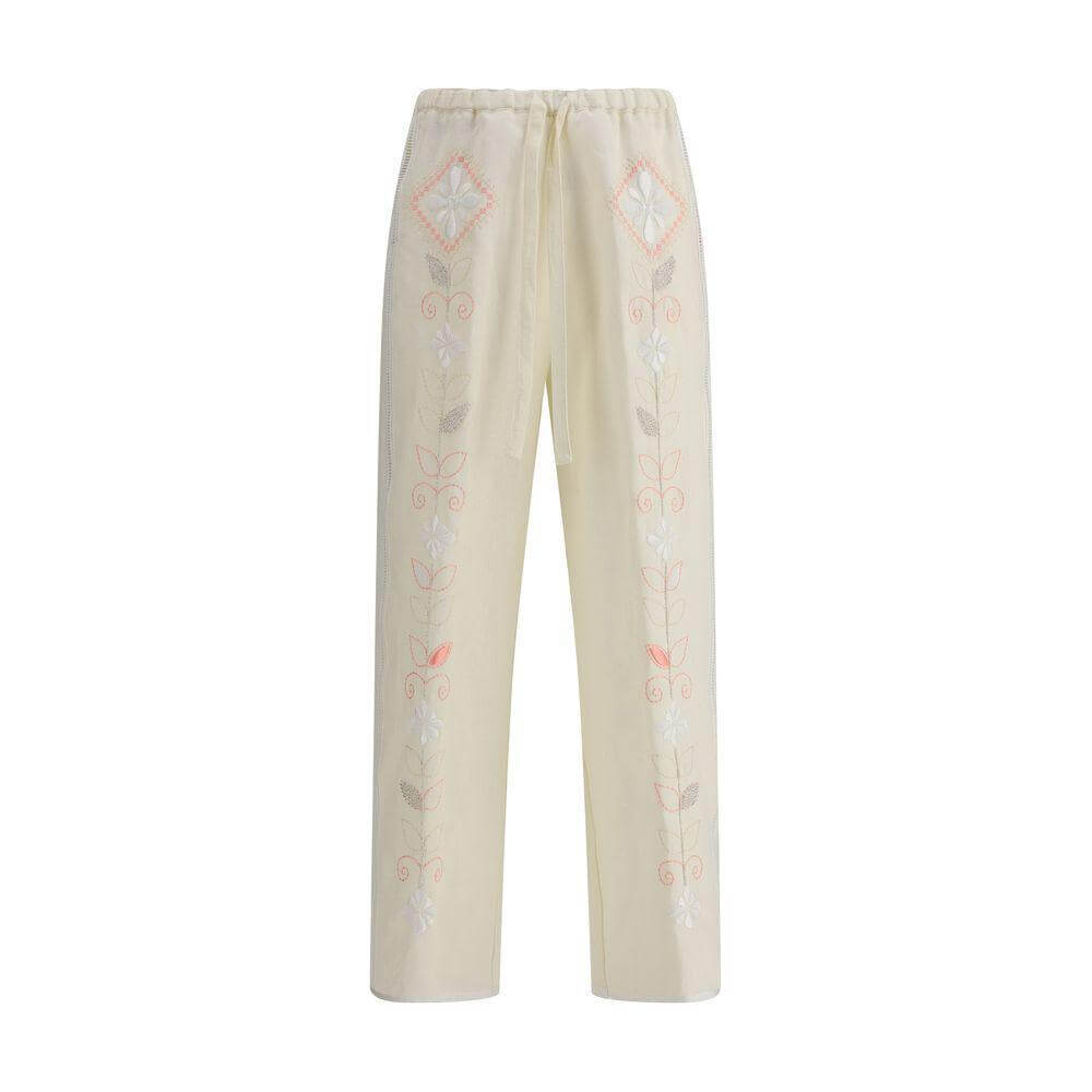 Forte_Forte Embroidered linen Pants FO-13832MYPANTSF47M0010-0/XS