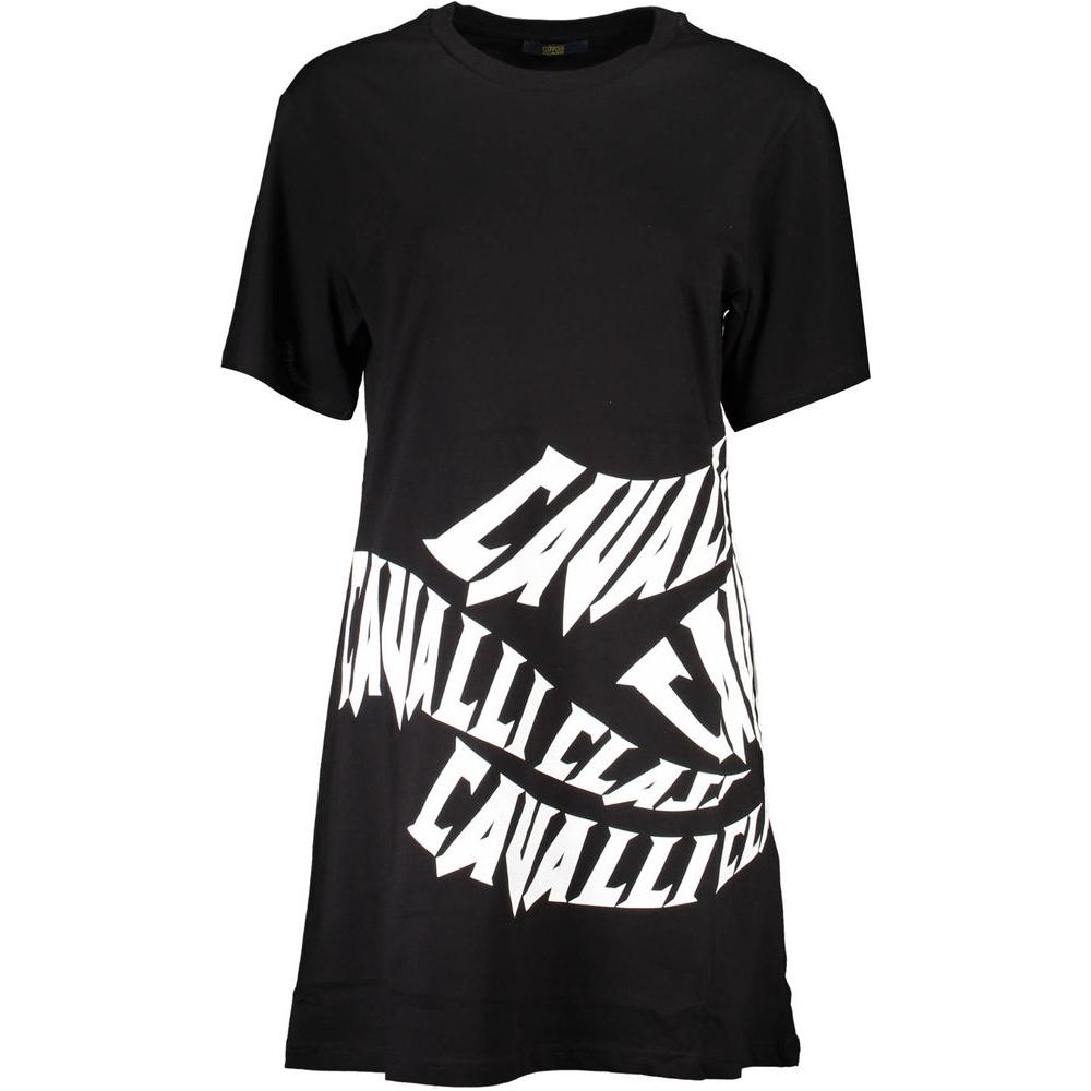 Cavalli Class Black Cotton Women Dress